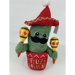 New Christmas Mexican Cactus Musical Plush Toy Sings Plays Music Feliz Navidad